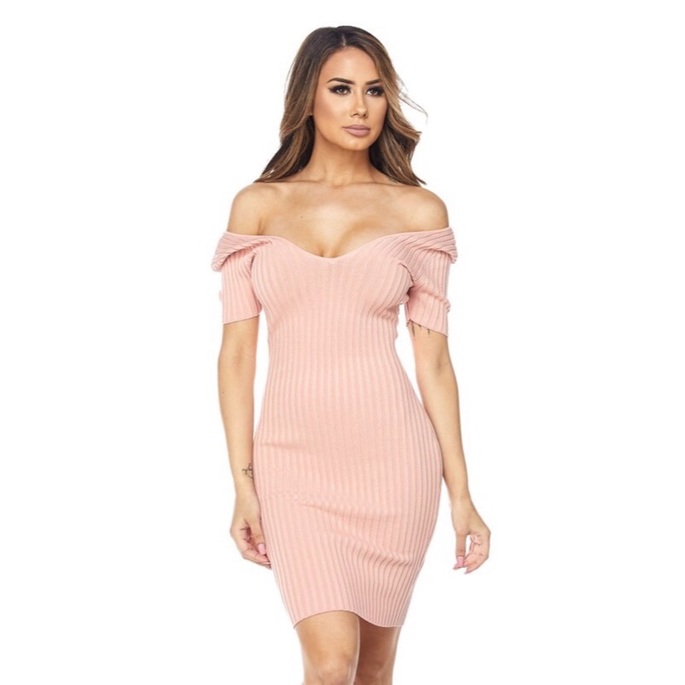 Mini Ribbed Dress - Picture 6 of 8